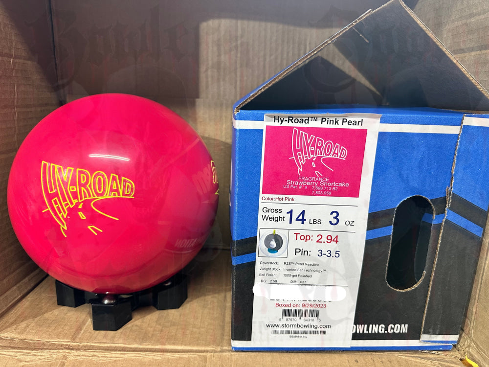 Storm Hy-Road Pink Pearl 14 lbs - Bowlers Asylum - World Elite Bowling - SRGBBFS - Storm Bowling - Roto Grip Bowling - 900 Global Bowling - Motiv Bowling - Track Bowling - Brunswick Bowling - Radical Bowling - Ebonite Bowling - DV8 Bowling - Columbia 300 Bowling - Hammer Bowling