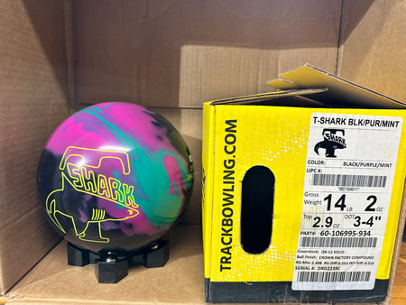 Track T-Shark Mint 14 lbs - Bowlers Asylum - World Elite Bowling - SRGBBFS - Storm Bowling - Roto Grip Bowling - 900 Global Bowling - Motiv Bowling - Track Bowling - Brunswick Bowling - Radical Bowling - Ebonite Bowling - DV8 Bowling - Columbia 300 Bowling - Hammer Bowling