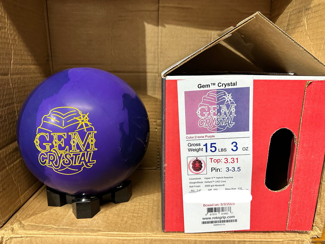 Roto Grip Gem Crystal 15 lbs - Bowlers Asylum - SRGBBFS