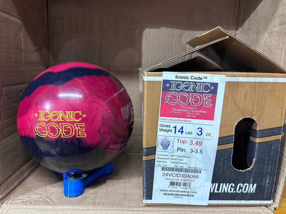 Storm Iconic Code 14 lbs - Bowlers Asylum - World Elite Bowling - SRGBBFS - Storm Bowling - Roto Grip Bowling - 900 Global Bowling - Motiv Bowling - Track Bowling - Brunswick Bowling - Radical Bowling - Ebonite Bowling - DV8 Bowling - Columbia 300 Bowling - Hammer Bowling