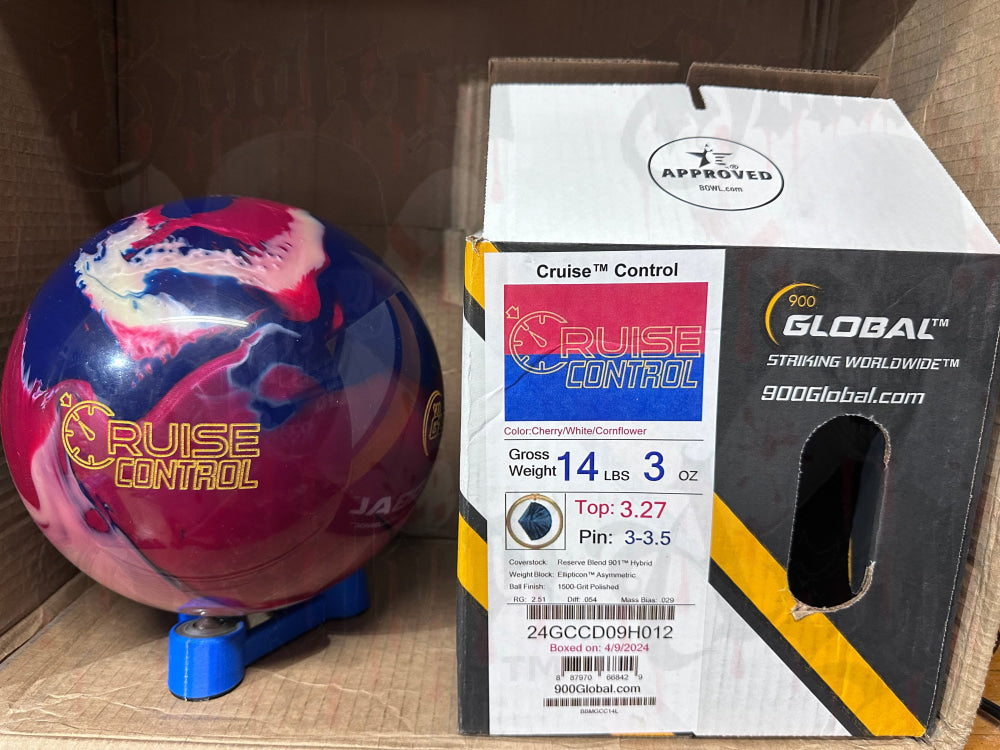 900 Global Cruise Control 14 lbs - Bowlers Asylum - World Elite Bowling - SRGBBFS - Storm Bowling - Roto Grip Bowling - 900 Global Bowling - Motiv Bowling - Track Bowling - Brunswick Bowling - Radical Bowling - Ebonite Bowling - DV8 Bowling - Columbia 300 Bowling - Hammer Bowling