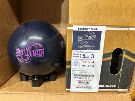 Storm Solution Black 15 lbs - Bowlers Asylum - World Elite Bowling - SRGBBFS - Storm Bowling - Roto Grip Bowling - 900 Global Bowling - Motiv Bowling - Track Bowling - Brunswick Bowling - Radical Bowling - Ebonite Bowling - DV8 Bowling - Columbia 300 Bowling - Hammer Bowling