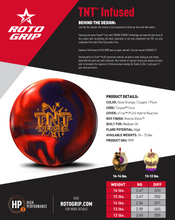 Load image into Gallery viewer, Roto Grip TNT Infused - Bowlers Asylum - World Elite Bowling - SRGBBFS - Storm Bowling - Roto Grip Bowling - 900 Global Bowling - Motiv Bowling - Track Bowling - Brunswick Bowling - Radical Bowling - Ebonite Bowling - DV8 Bowling - Columbia 300 Bowling - Hammer Bowling
