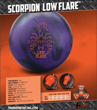 Load image into Gallery viewer, Hammer Scorpion Low Flare - Bowlers Asylum - World Elite Bowling - SRGBBFS - Storm Bowling - Roto Grip Bowling - 900 Global Bowling - Motiv Bowling - Track Bowling - Brunswick Bowling - Radical Bowling - Ebonite Bowling - DV8 Bowling - Columbia 300 Bowling - Hammer Bowling
