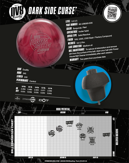 DV8 Dark Side Curse - Bowlers Asylum - World Elite Bowling - SRGBBFS - Storm Bowling - Roto Grip Bowling - 900 Global Bowling - Motiv Bowling - Track Bowling - Brunswick Bowling - Radical Bowling - Ebonite Bowling - DV8 Bowling - Columbia 300 Bowling - Hammer Bowling