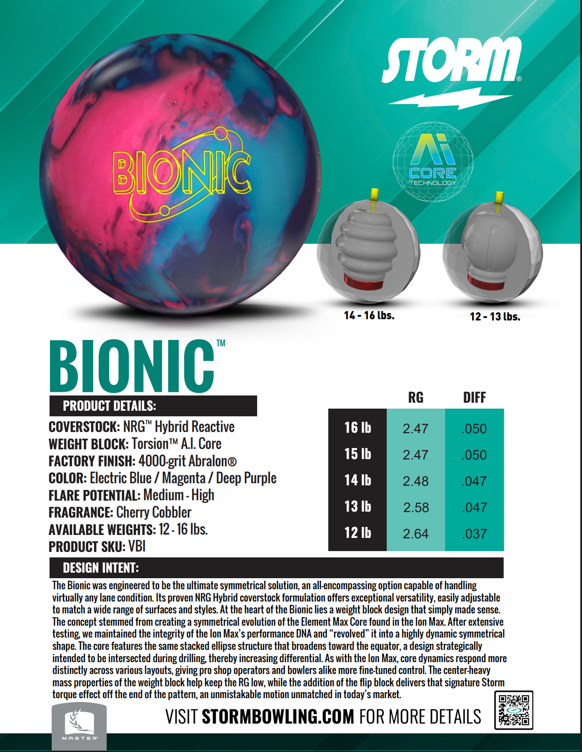 Storm Bionic - Bowlers Asylum - World Elite Bowling - SRGBBFS - Storm Bowling - Roto Grip Bowling - 900 Global Bowling - Motiv Bowling - Track Bowling - Brunswick Bowling - Radical Bowling - Ebonite Bowling - DV8 Bowling - Columbia 300 Bowling - Hammer Bowling