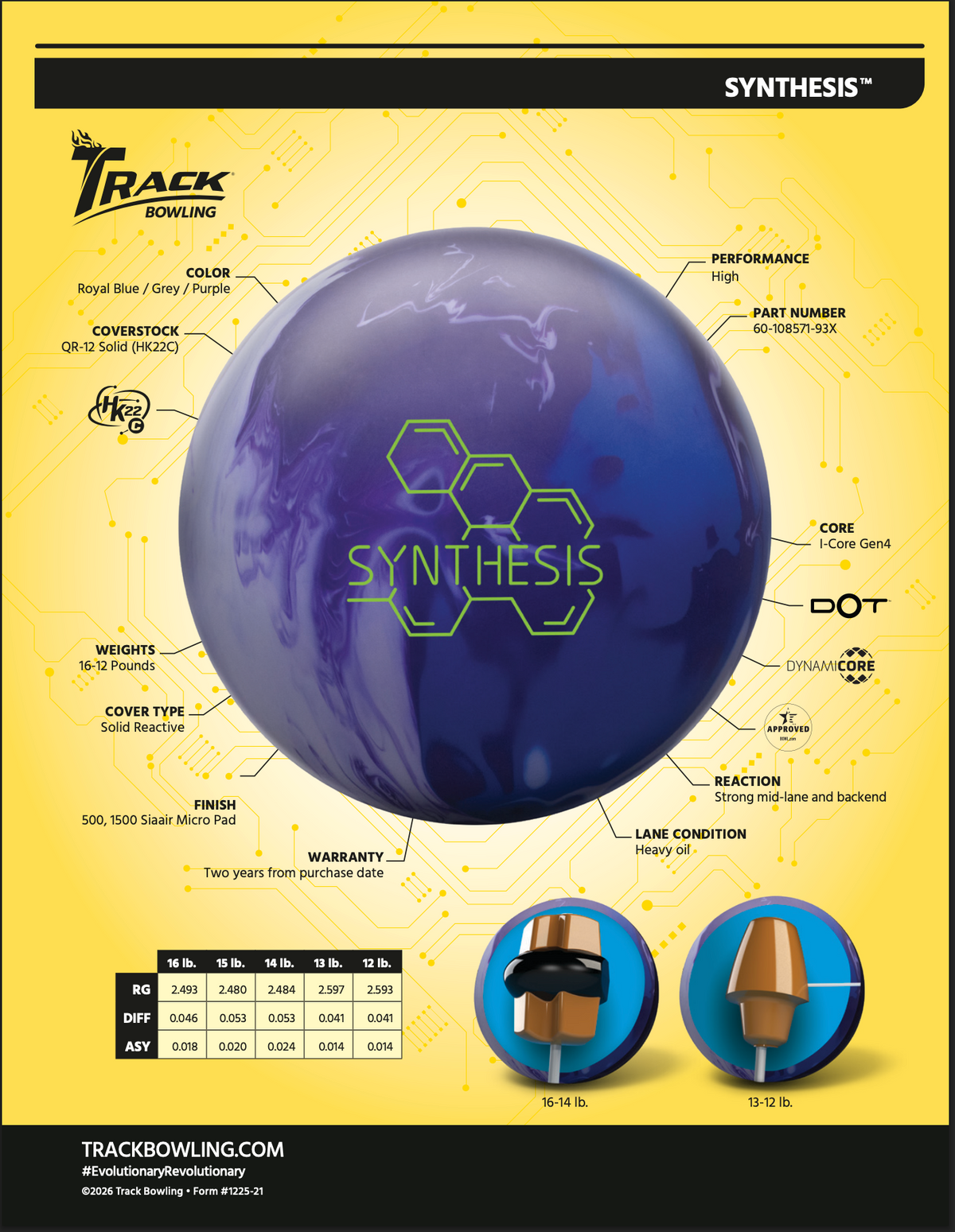 Track Synthesis - Bowlers Asylum - World Elite Bowling - SRGBBFS - Storm Bowling - Roto Grip Bowling - 900 Global Bowling - Motiv Bowling - Track Bowling - Brunswick Bowling - Radical Bowling - Ebonite Bowling - DV8 Bowling - Columbia 300 Bowling - Hammer Bowling