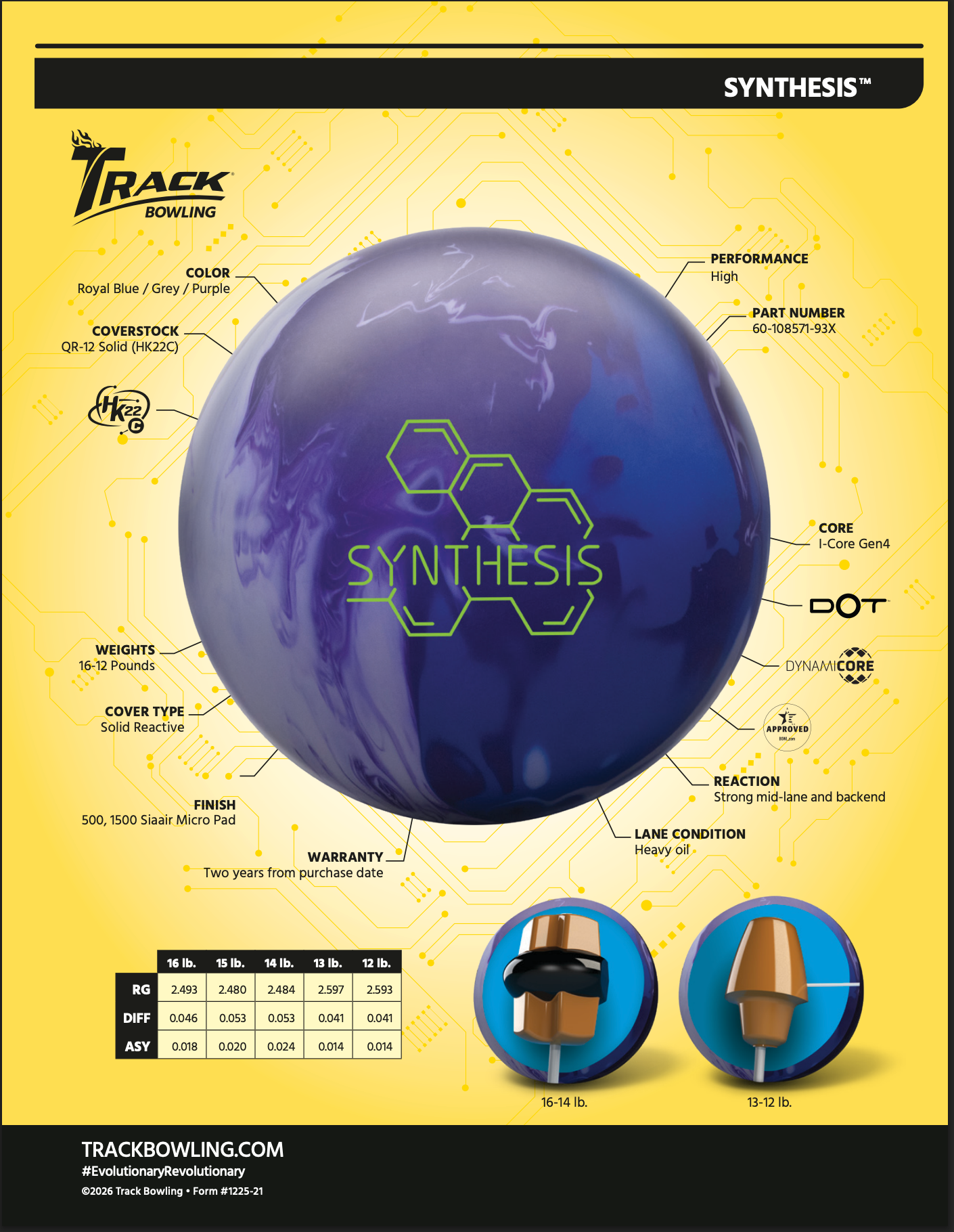 Track Synthesis - Bowlers Asylum - World Elite Bowling - SRGBBFS - Storm Bowling - Roto Grip Bowling - 900 Global Bowling - Motiv Bowling - Track Bowling - Brunswick Bowling - Radical Bowling - Ebonite Bowling - DV8 Bowling - Columbia 300 Bowling - Hammer Bowling