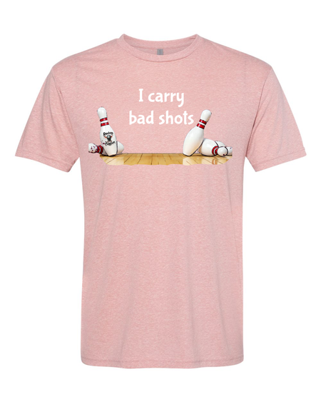 I Carry Bad Shots T-Shirt - Bowlers Asylum - World Elite Bowling - SRGBBFS - Storm Bowling - Roto Grip Bowling - 900 Global Bowling - Motiv Bowling - Track Bowling - Brunswick Bowling - Radical Bowling - Ebonite Bowling - DV8 Bowling - Columbia 300 Bowling - Hammer Bowling