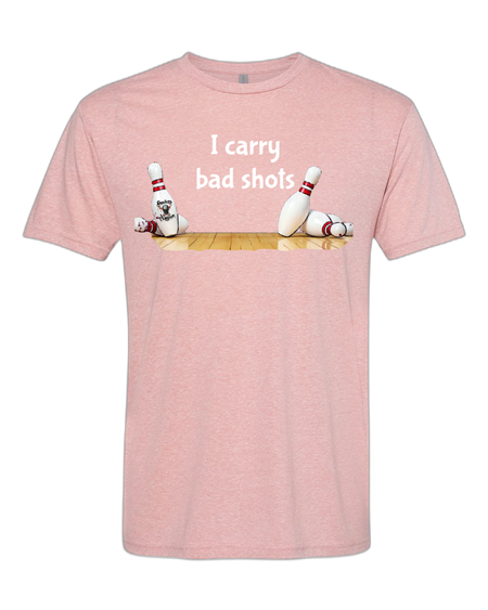 I Carry Bad Shots T-Shirt - Bowlers Asylum - World Elite Bowling - SRGBBFS - Storm Bowling - Roto Grip Bowling - 900 Global Bowling - Motiv Bowling - Track Bowling - Brunswick Bowling - Radical Bowling - Ebonite Bowling - DV8 Bowling - Columbia 300 Bowling - Hammer Bowling