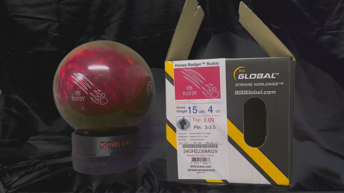900 Global HB Ruddy 15 lbs - Bowlers Asylum - World Elite Bowling - SRGBBFS - Storm Bowling - Roto Grip Bowling - 900 Global Bowling - Motiv Bowling - Track Bowling - Brunswick Bowling - Radical Bowling - Ebonite Bowling - DV8 Bowling - Columbia 300 Bowling - Hammer Bowling