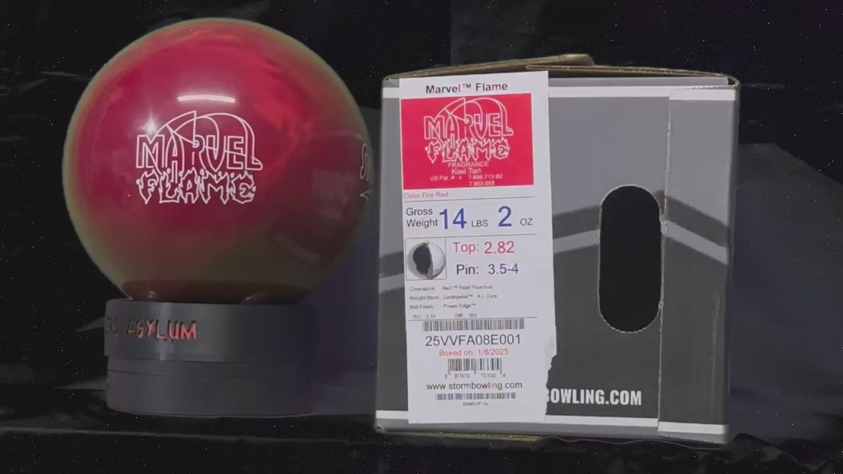 Storm Marvel Flame 14 lbs - Bowlers Asylum - World Elite Bowling - SRGBBFS - Storm Bowling - Roto Grip Bowling - 900 Global Bowling - Motiv Bowling - Track Bowling - Brunswick Bowling - Radical Bowling - Ebonite Bowling - DV8 Bowling - Columbia 300 Bowling - Hammer Bowling