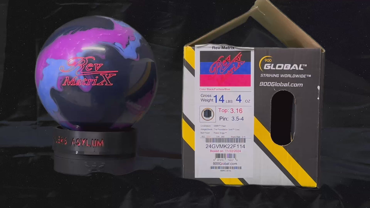 900 Global Rev Matrix 14 lbs - Bowlers Asylum - World Elite Bowling - SRGBBFS - Storm Bowling - Roto Grip Bowling - 900 Global Bowling - Motiv Bowling - Track Bowling - Brunswick Bowling - Radical Bowling - Ebonite Bowling - DV8 Bowling - Columbia 300 Bowling - Hammer Bowling