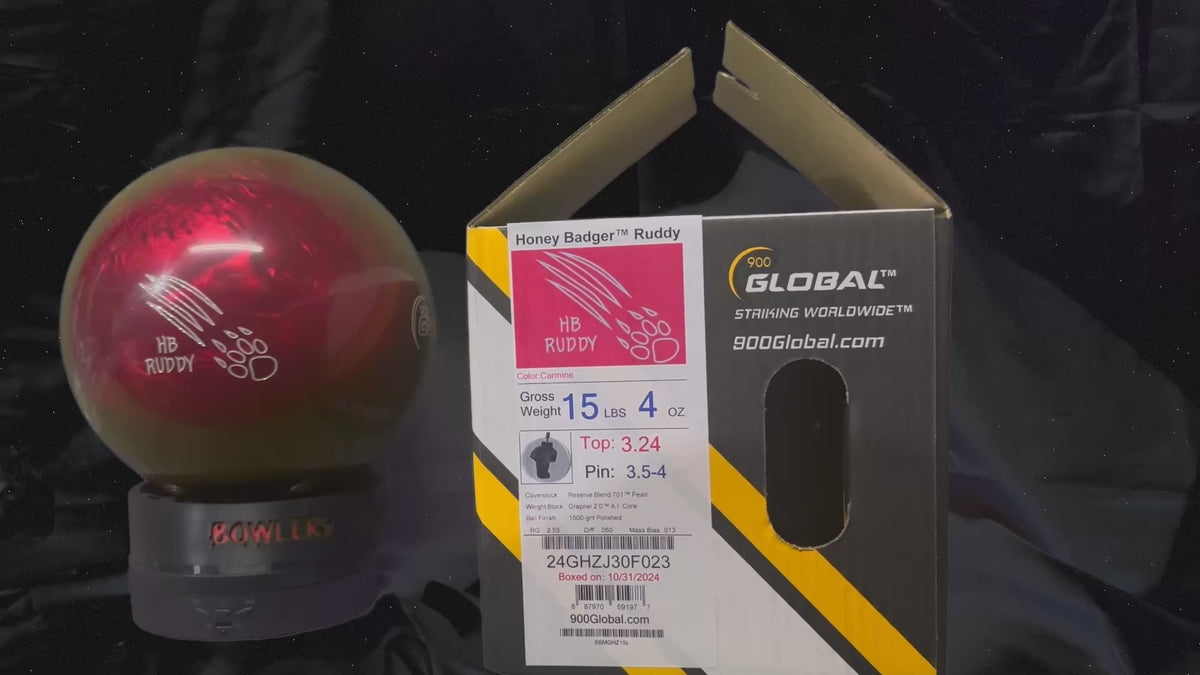 900 Global HB Ruddy 15 lbs - Bowlers Asylum - World Elite Bowling - SRGBBFS - Storm Bowling - Roto Grip Bowling - 900 Global Bowling - Motiv Bowling - Track Bowling - Brunswick Bowling - Radical Bowling - Ebonite Bowling - DV8 Bowling - Columbia 300 Bowling - Hammer Bowling