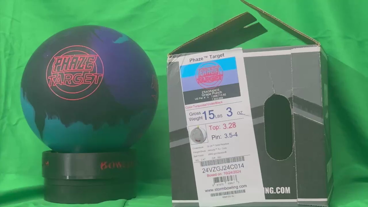 Storm Phaze Target 15 lbs - Bowlers Asylum - World Elite Bowling - SRGBBFS - Storm Bowling - Roto Grip Bowling - 900 Global Bowling - Motiv Bowling - Track Bowling - Brunswick Bowling - Radical Bowling - Ebonite Bowling - DV8 Bowling - Columbia 300 Bowling - Hammer Bowling
