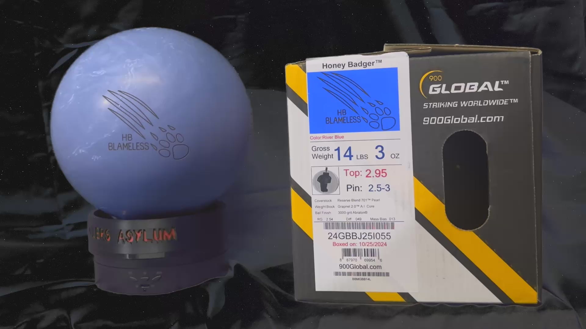 900 Global HB Blameless 14 lbs - Bowlers Asylum - World Elite Bowling - SRGBBFS - Storm Bowling - Roto Grip Bowling - 900 Global Bowling - Motiv Bowling - Track Bowling - Brunswick Bowling - Radical Bowling - Ebonite Bowling - DV8 Bowling - Columbia 300 Bowling - Hammer Bowling