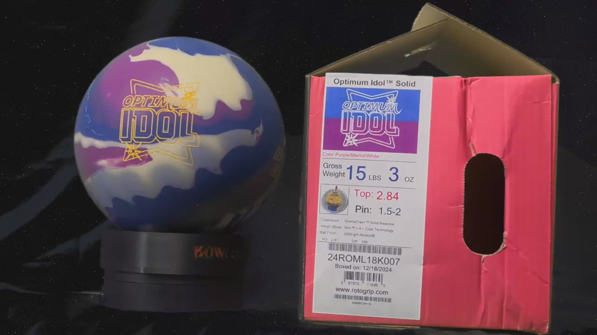 Roto Grip Optimum Idol Solid 15 lbs - Bowlers Asylum - World Elite Bowling - SRGBBFS - Storm Bowling - Roto Grip Bowling - 900 Global Bowling - Motiv Bowling - Track Bowling - Brunswick Bowling - Radical Bowling - Ebonite Bowling - DV8 Bowling - Columbia 300 Bowling - Hammer Bowling