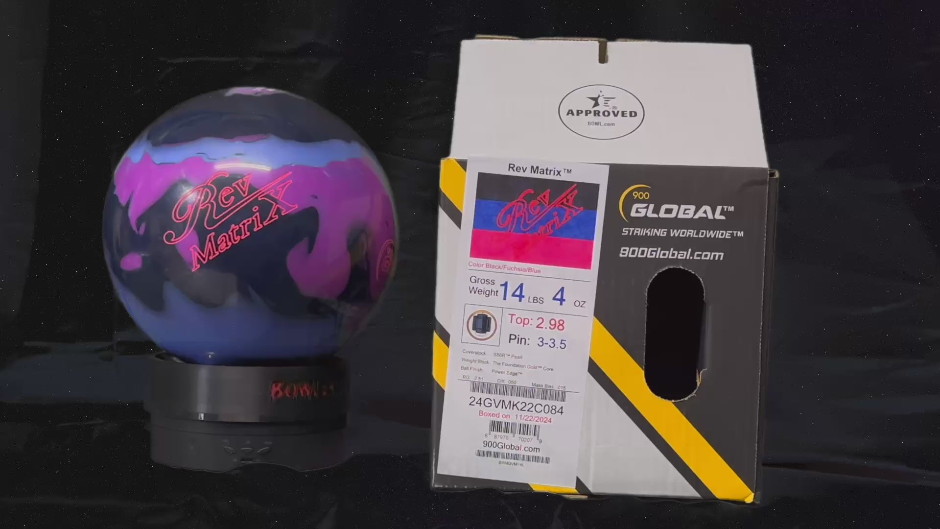 900 Global Rev Matrix 14 lbs - Bowlers Asylum - World Elite Bowling - SRGBBFS - Storm Bowling - Roto Grip Bowling - 900 Global Bowling - Motiv Bowling - Track Bowling - Brunswick Bowling - Radical Bowling - Ebonite Bowling - DV8 Bowling - Columbia 300 Bowling - Hammer Bowling