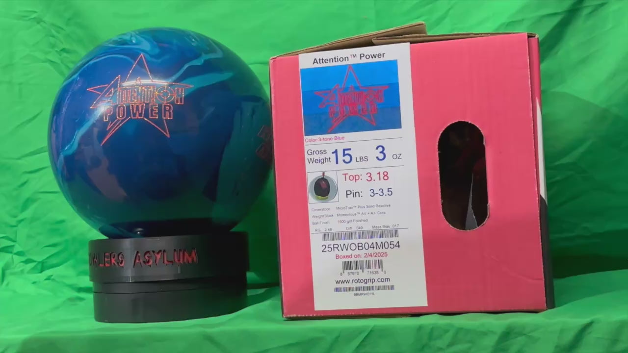 『ケン坊』Roto Grip Attention Power 15P Roto Grip Attention Power 15 lbs – Bowlers Asylum