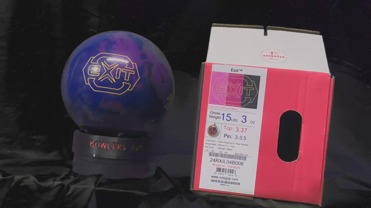 Roto Grip Exit 15 lbs - Bowlers Asylum - World Elite Bowling - SRGBBFS - Storm Bowling - Roto Grip Bowling - 900 Global Bowling - Motiv Bowling - Track Bowling - Brunswick Bowling - Radical Bowling - Ebonite Bowling - DV8 Bowling - Columbia 300 Bowling - Hammer Bowling