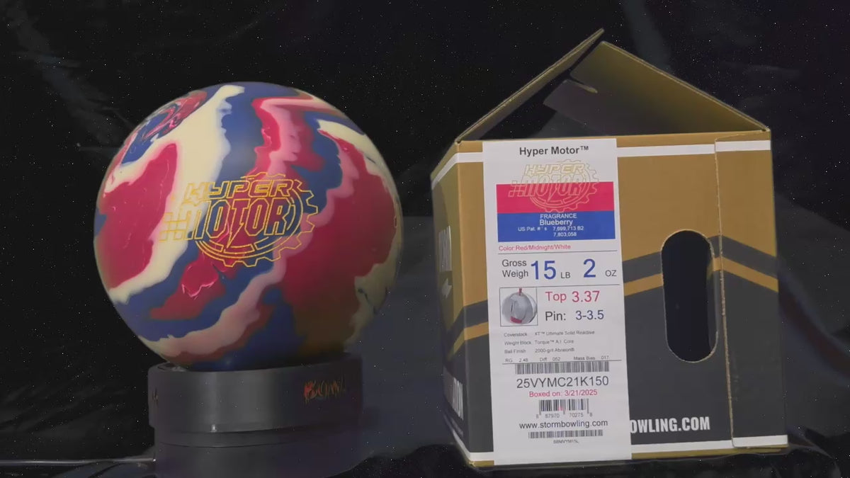 Storm Hyper Motor 15 lbs - Bowlers Asylum - World Elite Bowling - SRGBBFS - Storm Bowling - Roto Grip Bowling - 900 Global Bowling - Motiv Bowling - Track Bowling - Brunswick Bowling - Radical Bowling - Ebonite Bowling - DV8 Bowling - Columbia 300 Bowling - Hammer Bowling