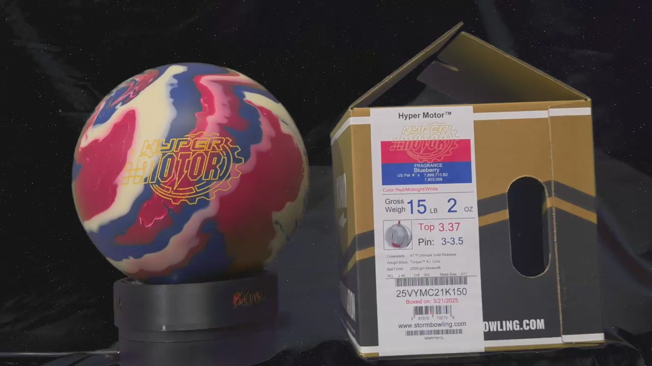 Storm Hyper Motor 15 lbs - Bowlers Asylum - World Elite Bowling - SRGBBFS - Storm Bowling - Roto Grip Bowling - 900 Global Bowling - Motiv Bowling - Track Bowling - Brunswick Bowling - Radical Bowling - Ebonite Bowling - DV8 Bowling - Columbia 300 Bowling - Hammer Bowling