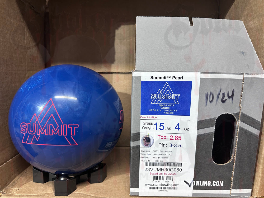 Storm Summit Pearl 15 lbs - Bowlers Asylum - World Elite Bowling - SRGBBFS - Storm Bowling - Roto Grip Bowling - 900 Global Bowling - Motiv Bowling - Track Bowling - Brunswick Bowling - Radical Bowling - Ebonite Bowling - DV8 Bowling - Columbia 300 Bowling - Hammer Bowling