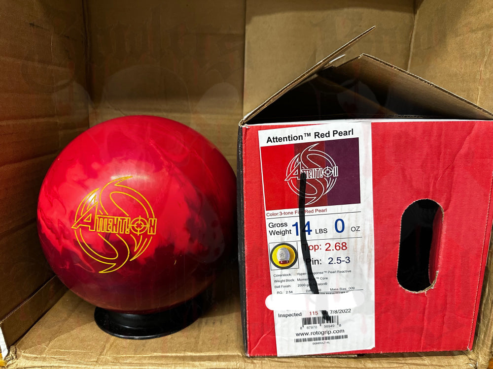 Roto Grip Attention Red Pearl 14 lbs - Bowlers Asylum - SRGBBFS